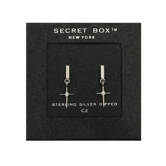 Bar Cross Earrings - Picture 1 of 1